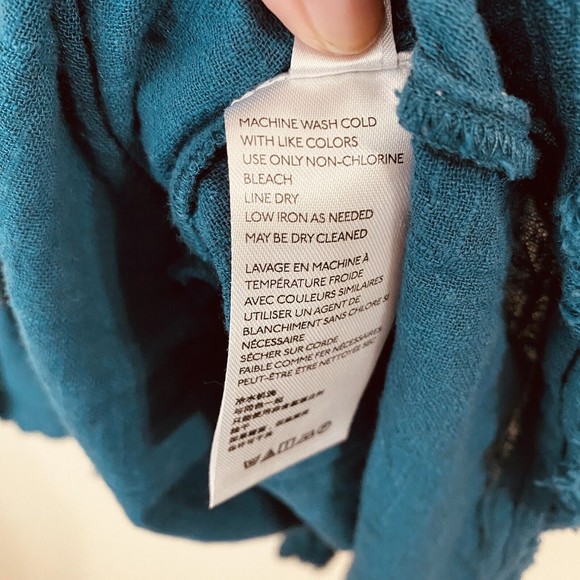 Free People Womens Boho Chic Dream Weaver Embroidered Tunic Sz M OB1015985 Teal - Picture 7 of 8